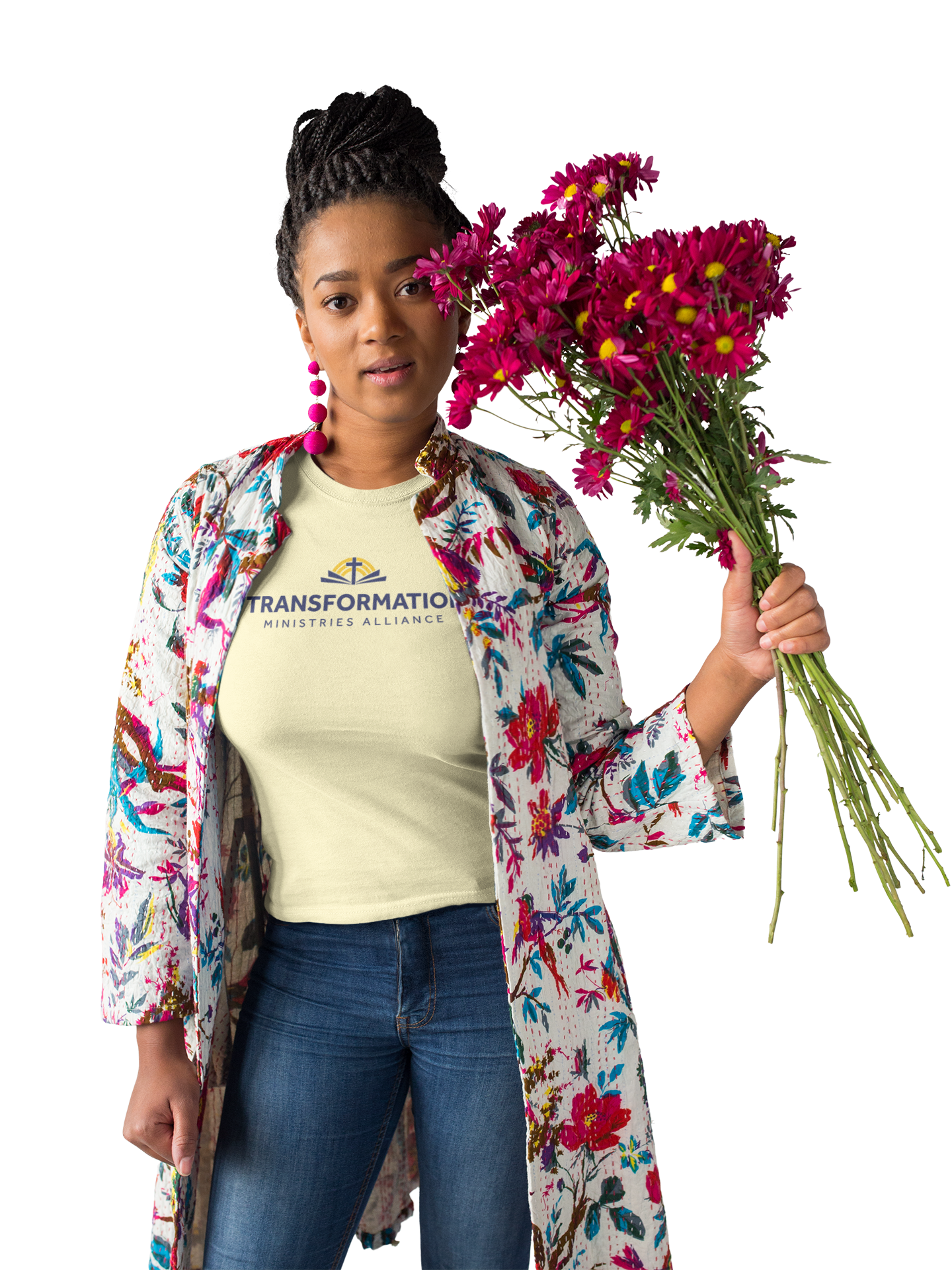transparent-round-neck-tee-mockup-of-a-woman-wearing-a-long-floral-jacket-18393